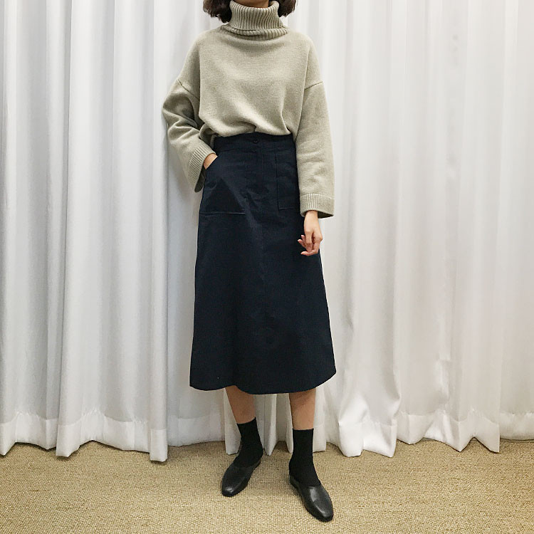 Cotton Long Skirt A-Line Skirt Women Women Daily L