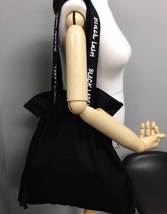 Black Label Canvas Abdomen Eco Bag Bag Daily Unusu