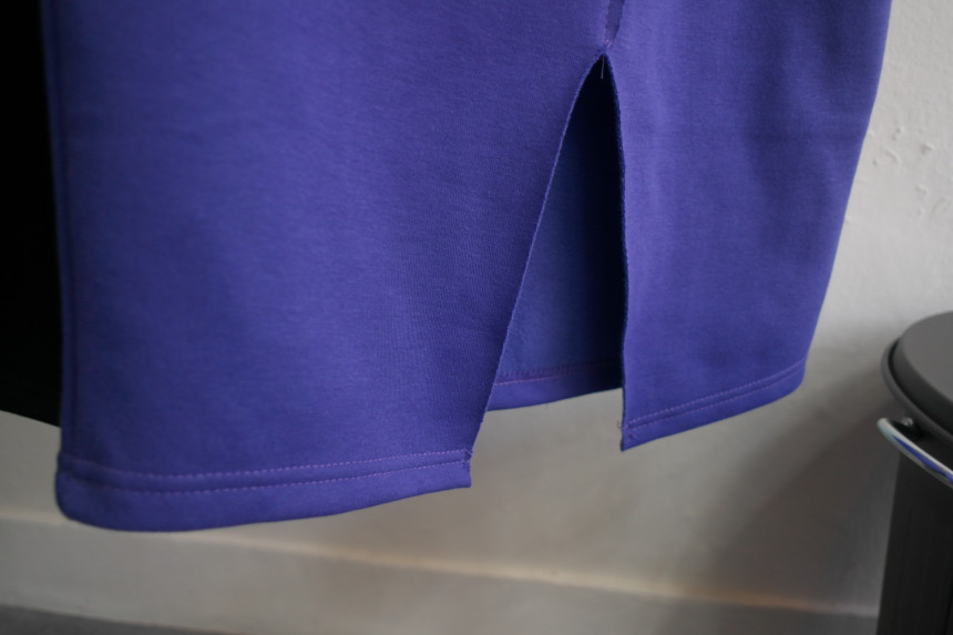 Brushed H line waistband skirt slim-flee jacket