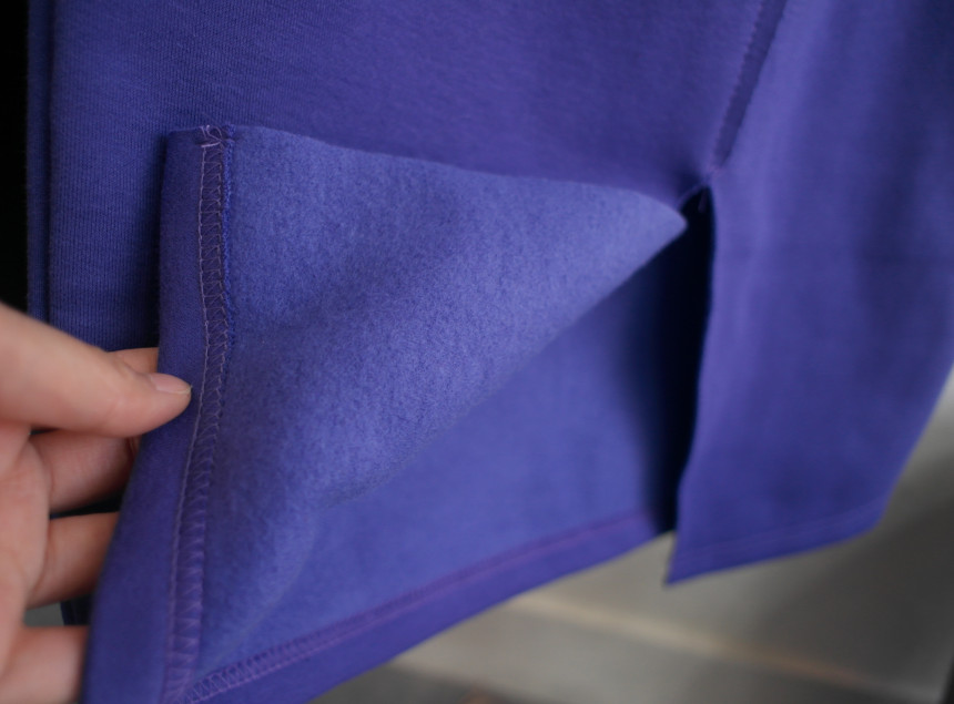 Brushed H line waistband skirt slim-flee jacket