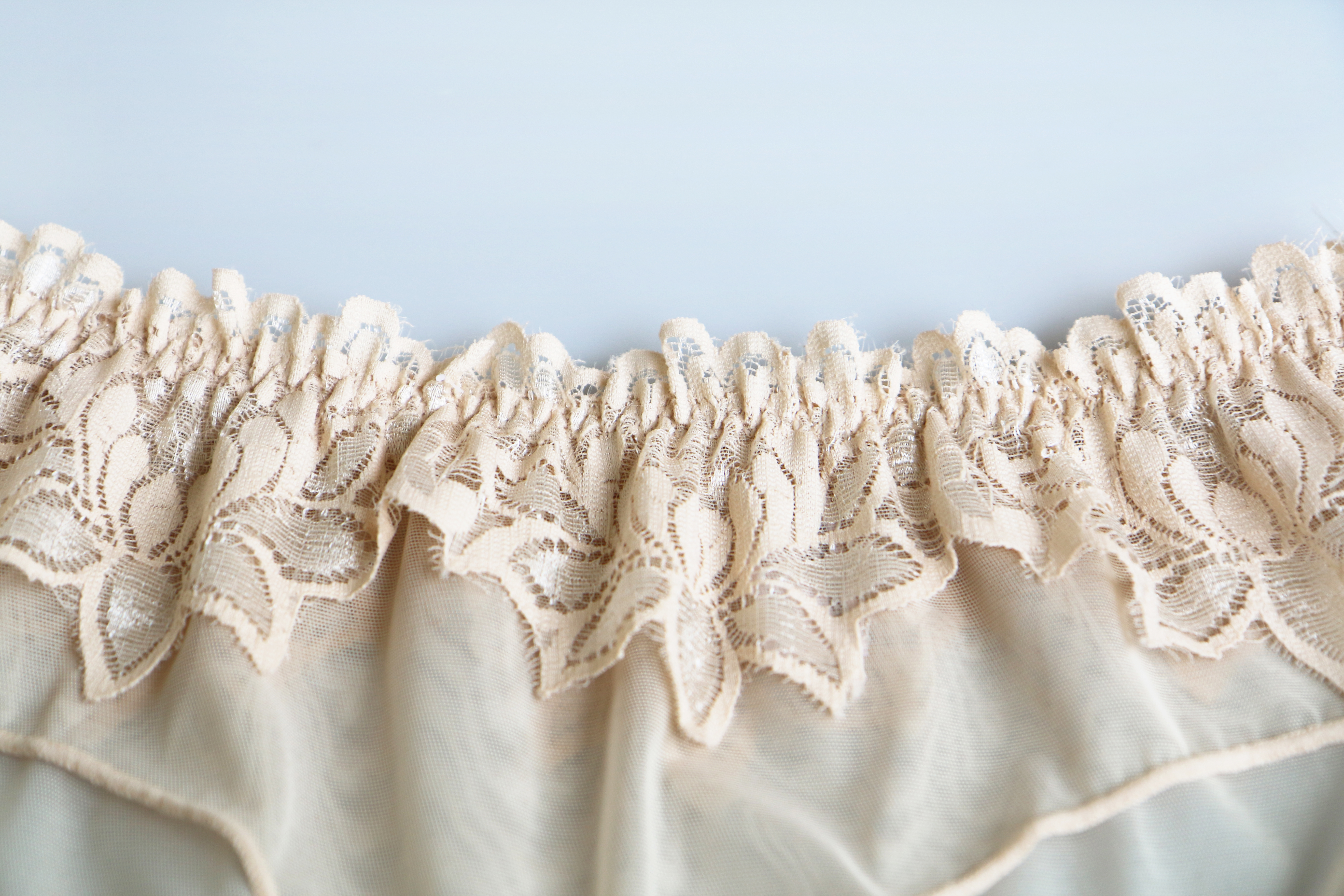 See-through flower lace mesh panties Women