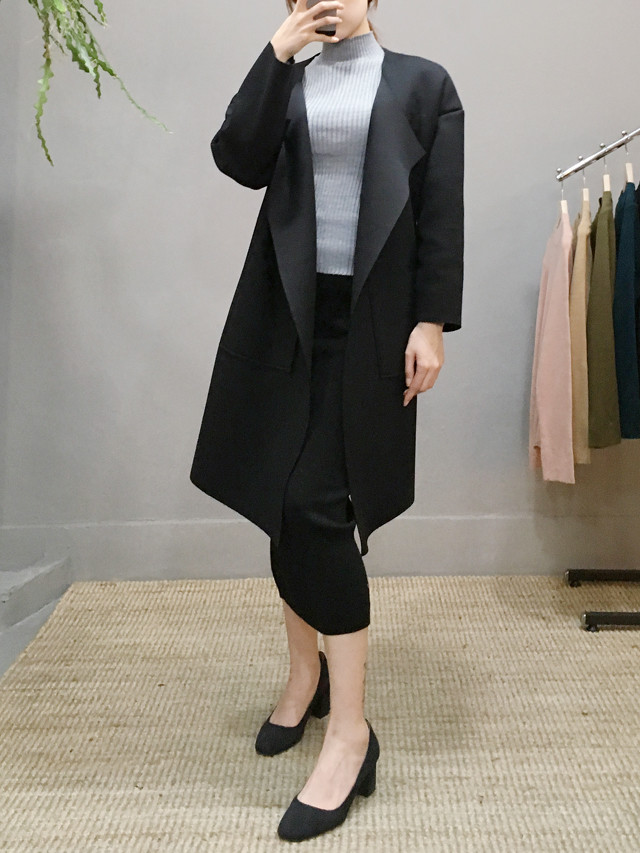 H line knit skirt casual long skirt woman