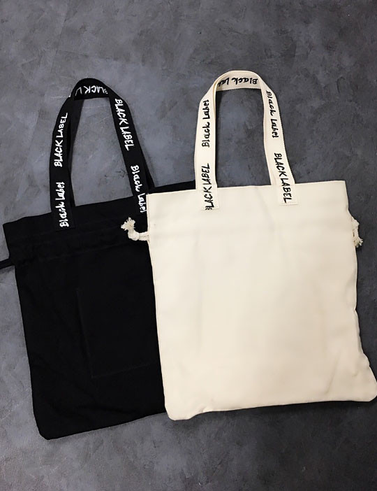 Black Label Canvas Abdomen Eco Bag Bag Daily Unusu