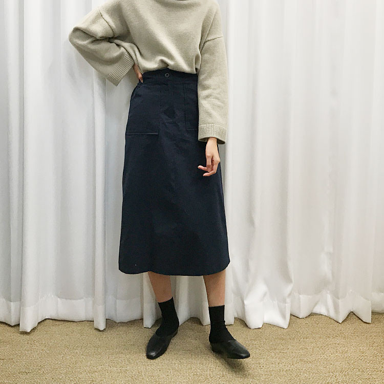 Cotton Long Skirt A-Line Skirt Women Women Daily L