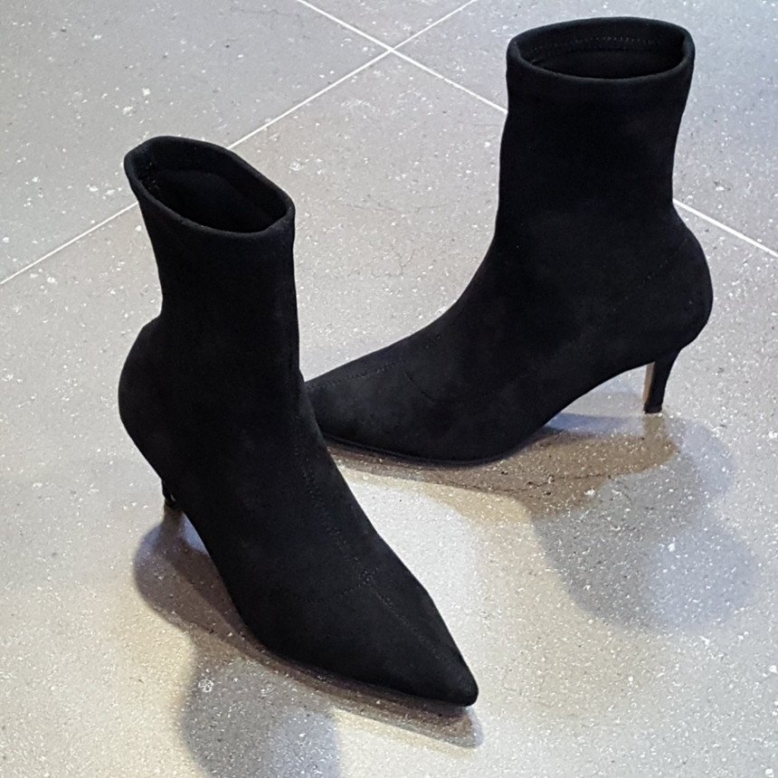 Suede Socks Span Angle Boots Shoes Ankle Hill Wome