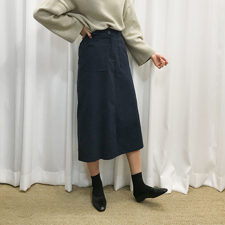 Cotton Long Skirt A-Line Skirt Women Women Daily L