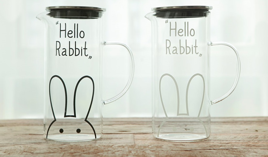 Sealed glass bottle heat-resistant port water bott