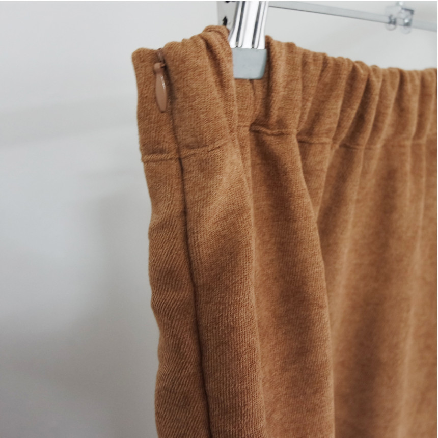 Women's A-Line Suede Banding Flare Dontel Skirt