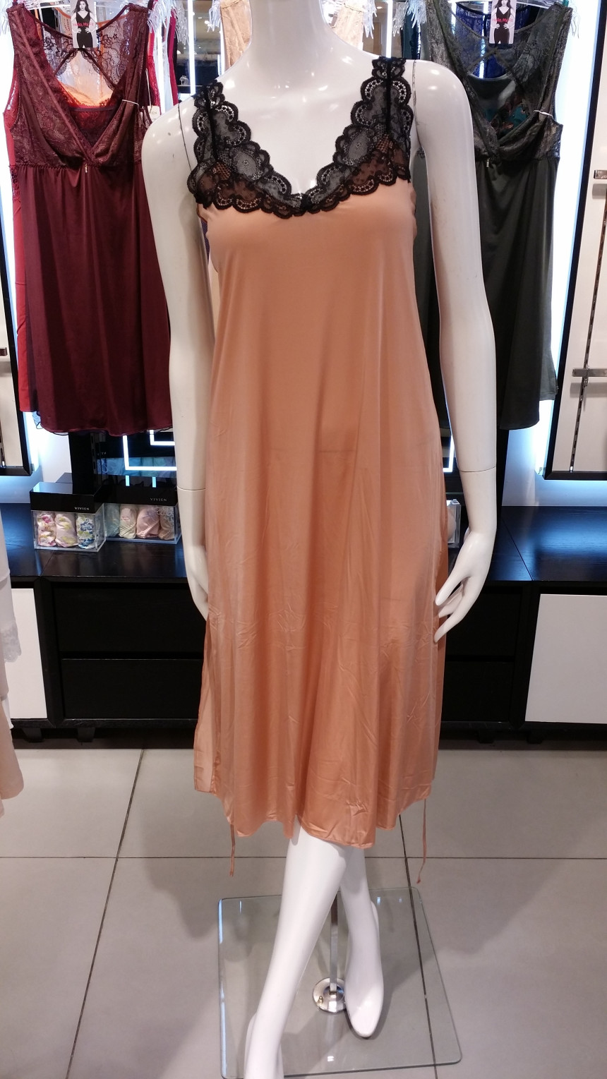 AK PLAZA Vivienne Two-tone women full slip FS862A 