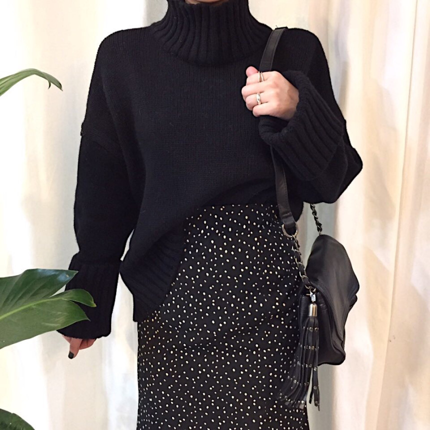 Dot Long skirt polka dot skirt unfurled Mermaid fl