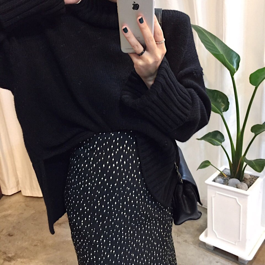 Dot Long skirt polka dot skirt unfurled Mermaid fl