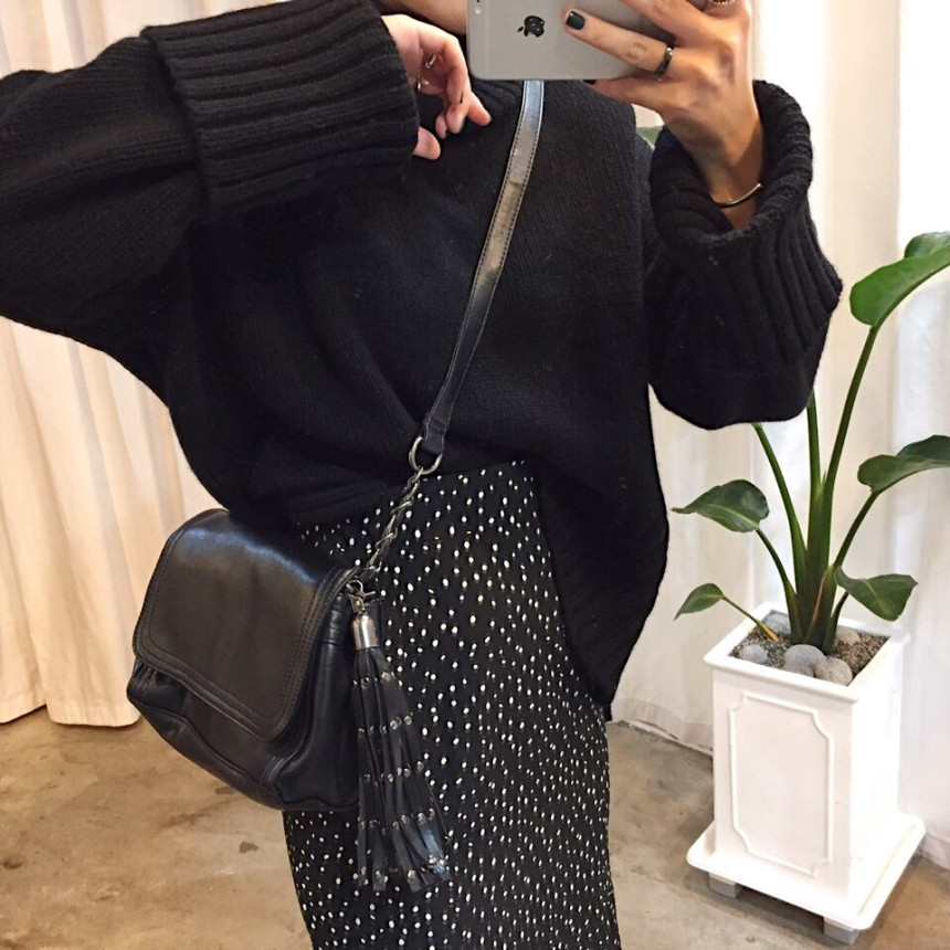 Dot Long skirt polka dot skirt unfurled Mermaid fl