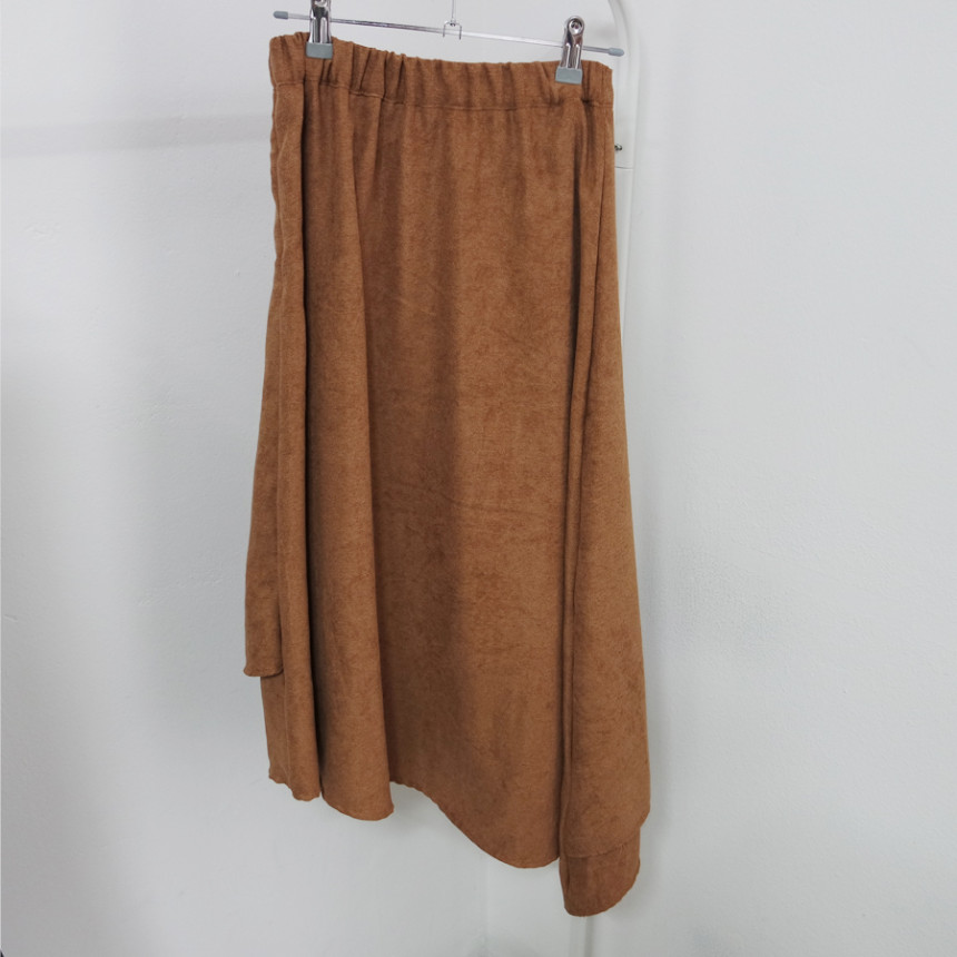 Women's A-Line Suede Banding Flare Dontel Skirt