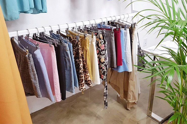 Women's A-Line Suede Banding Flare Dontel Skirt