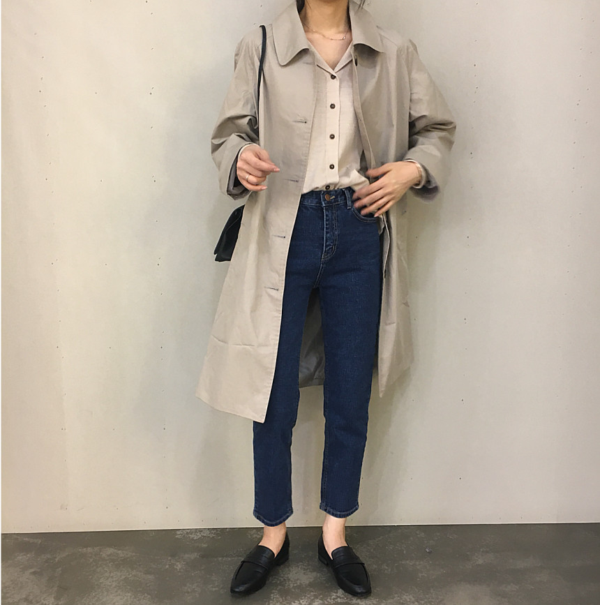 Korea Jeans Pants Slim Exhaust Denim Pants sml