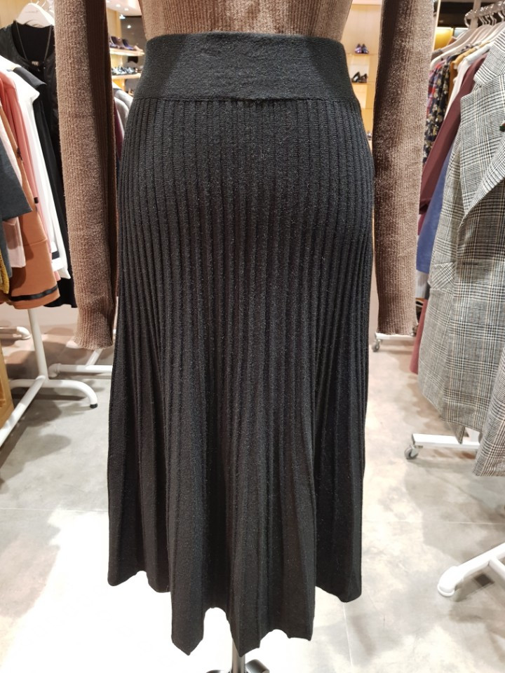 Nine Step Winter Vertical Flare Banding Long Skirt