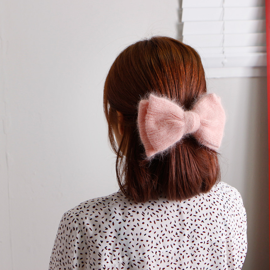 Hair Accessories Angora Ribbon Hairpin A luxurious