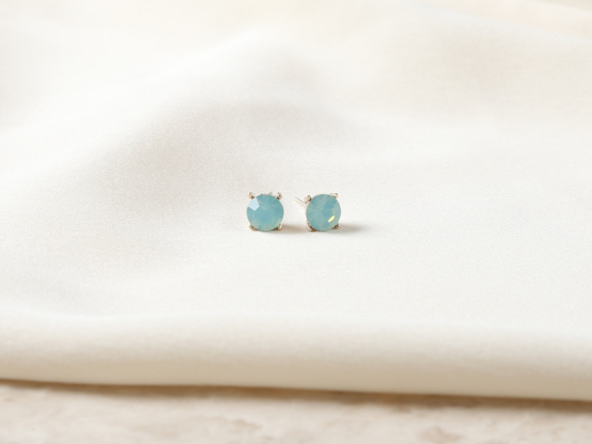Swarovski Cubic simple earrings Daily glitter Swar