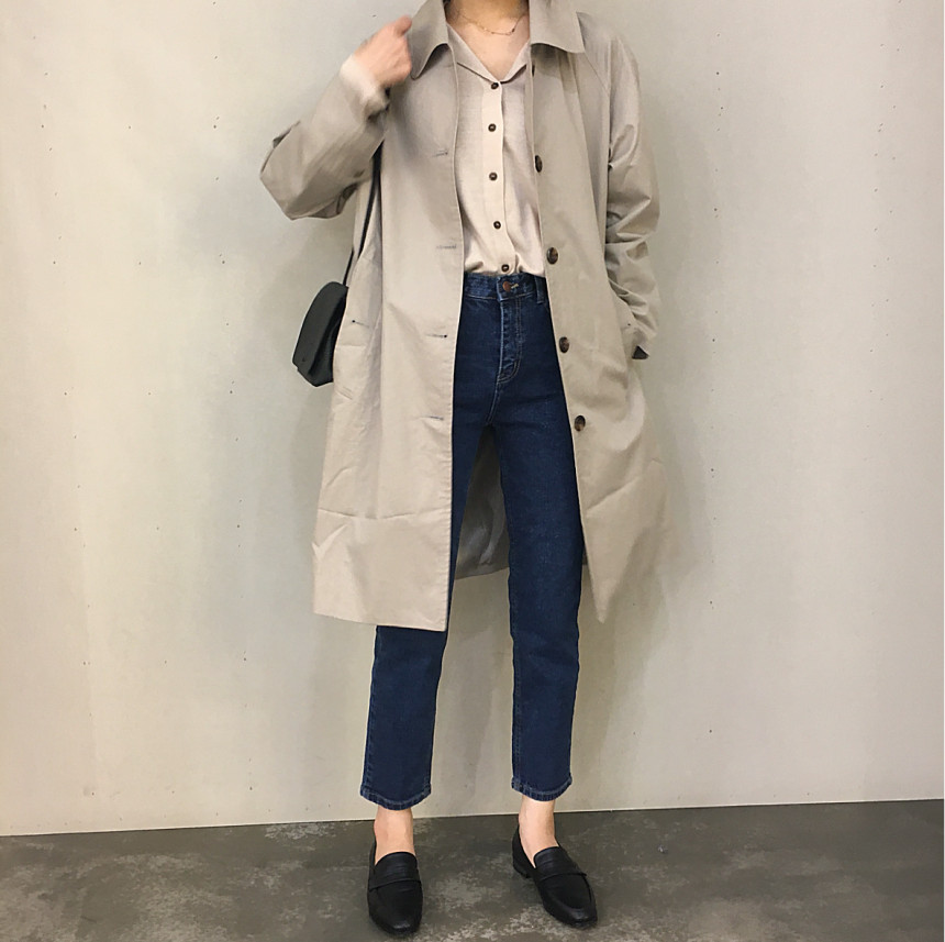 Korea Jeans Pants Slim Exhaust Denim Pants sml