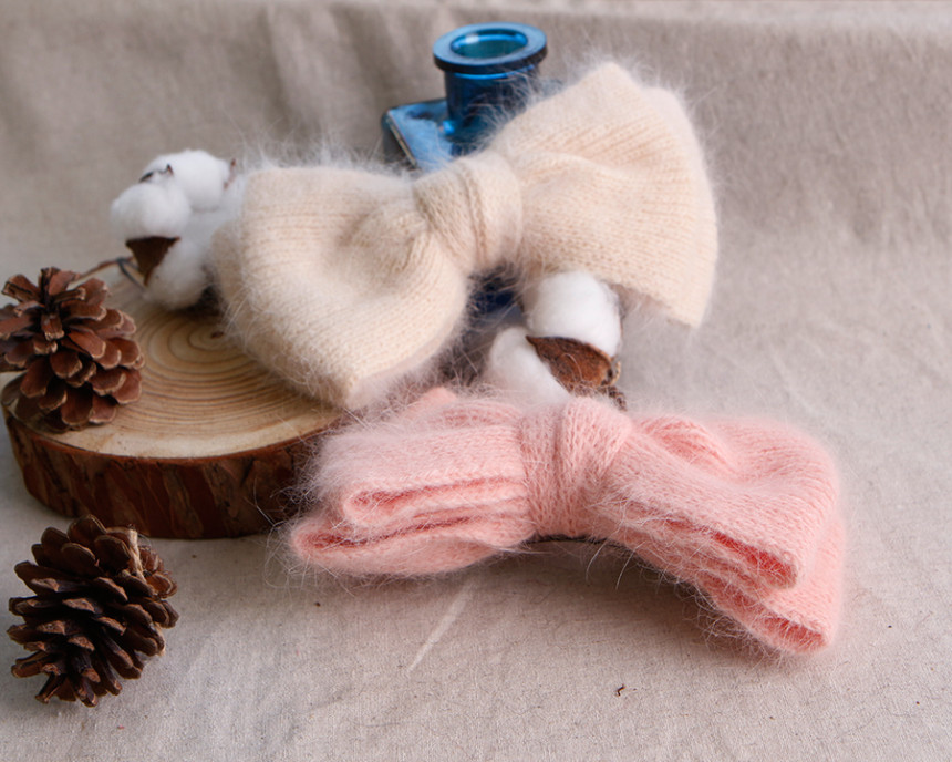 Hair Accessories Angora Ribbon Hairpin A luxurious