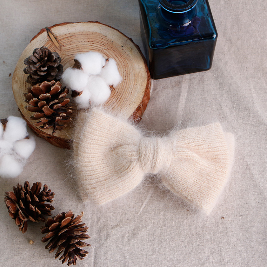 Hair Accessories Angora Ribbon Hairpin A luxurious