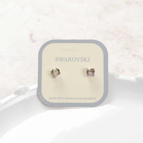 Swarovski Cubic simple earrings Daily glitter Swar