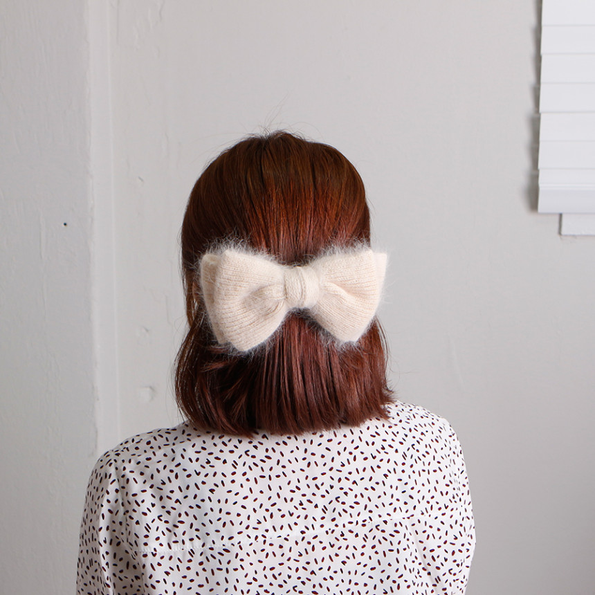 Hair Accessories Angora Ribbon Hairpin A luxurious