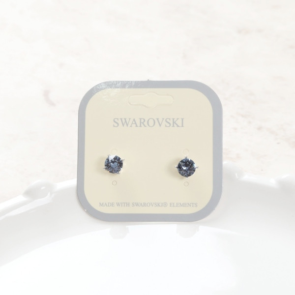 Swarovski Cubic simple earrings Daily glitter Swar