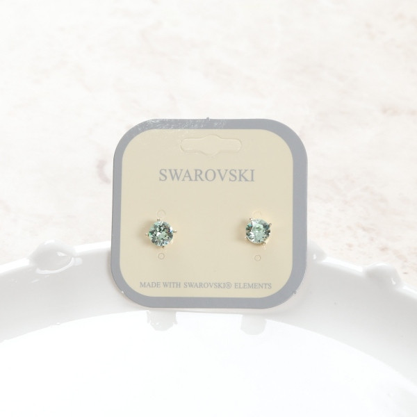 Swarovski Cubic simple earrings Daily glitter Swar
