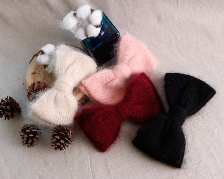 Hair Accessories Angora Ribbon Hairpin A luxurious