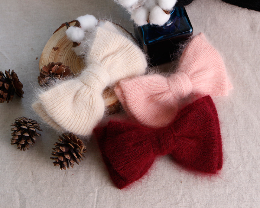 Hair Accessories Angora Ribbon Hairpin A luxurious