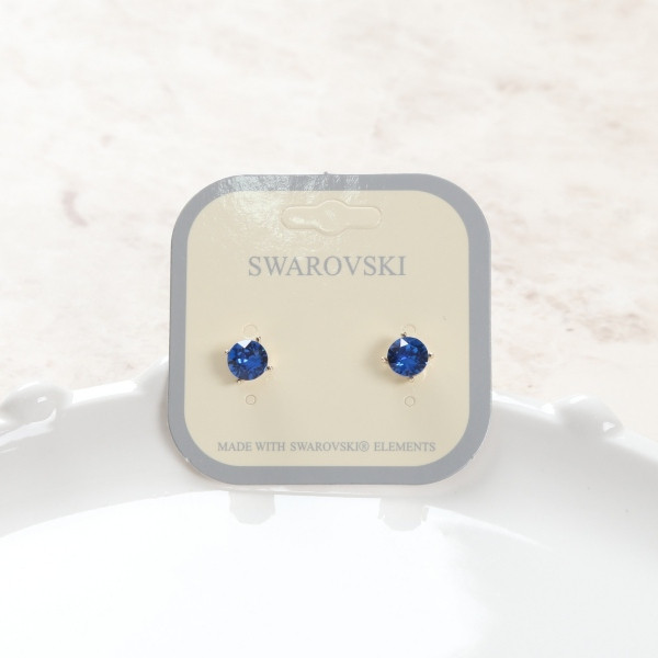 Swarovski Cubic simple earrings Daily glitter Swar