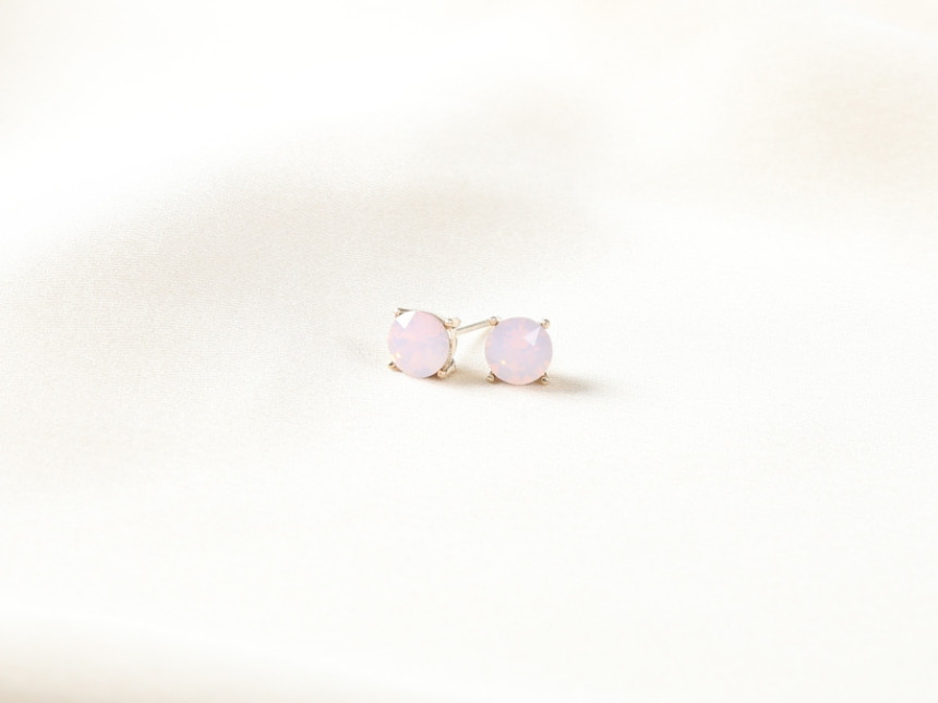 Swarovski Cubic simple earrings Daily glitter Swar