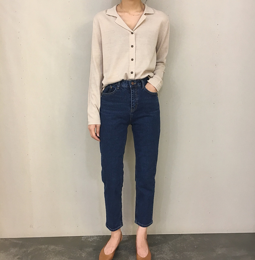 Korea Jeans Pants Slim Exhaust Denim Pants sml