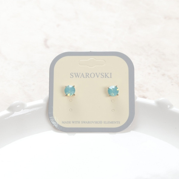 Swarovski Cubic simple earrings Daily glitter Swar