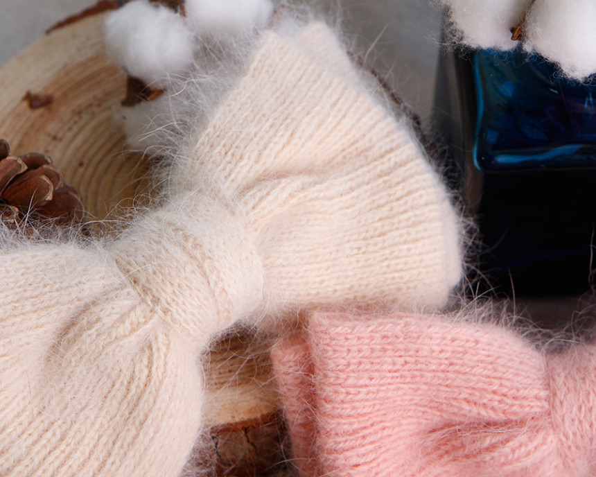 Hair Accessories Angora Ribbon Hairpin A luxurious