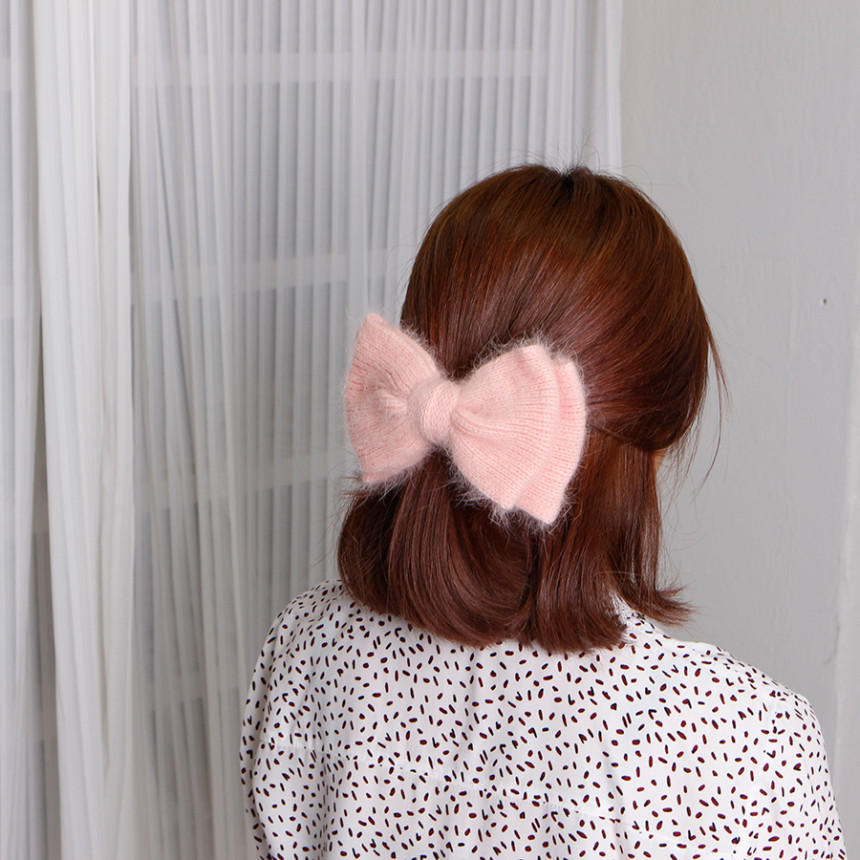 Hair Accessories Angora Ribbon Hairpin A luxurious