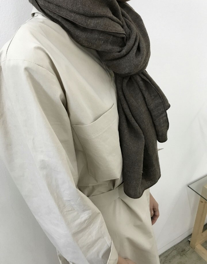 Soul muffler 3color 30s women's woolly shawl kn