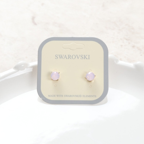 Swarovski Cubic simple earrings Daily glitter Swar