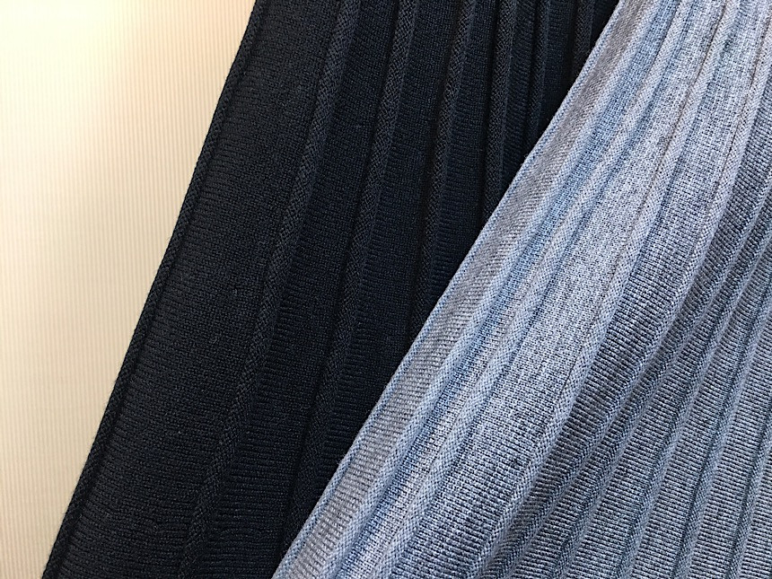 Simple knit long skirt a line Goliath Flare Bendin