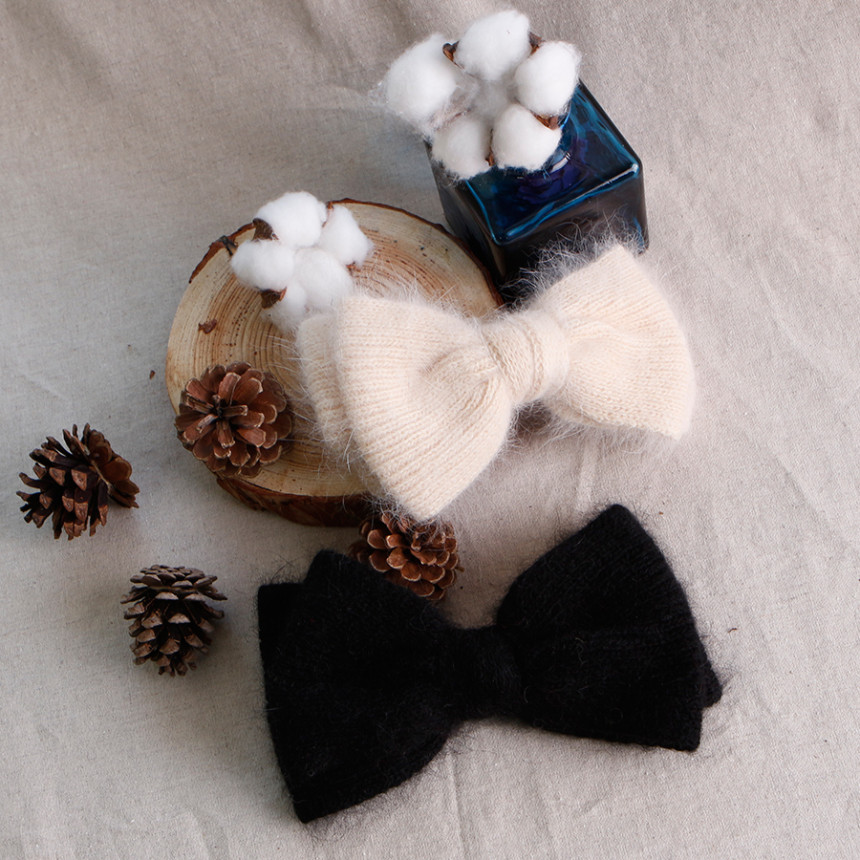 Hair Accessories Angora Ribbon Hairpin A luxurious