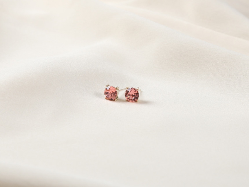 Swarovski Cubic simple earrings Daily glitter Swar