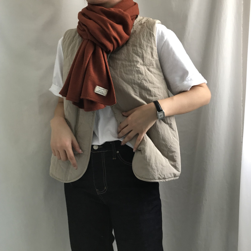 Wool Knit Muffler Women Men Unisex Basic Basic Win