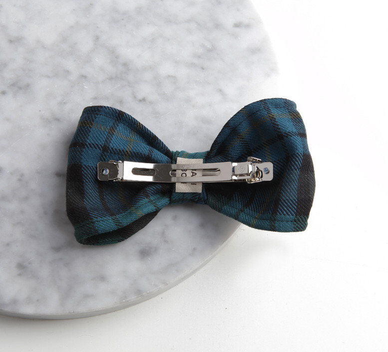 Hair Accessories Green Check Hairpins