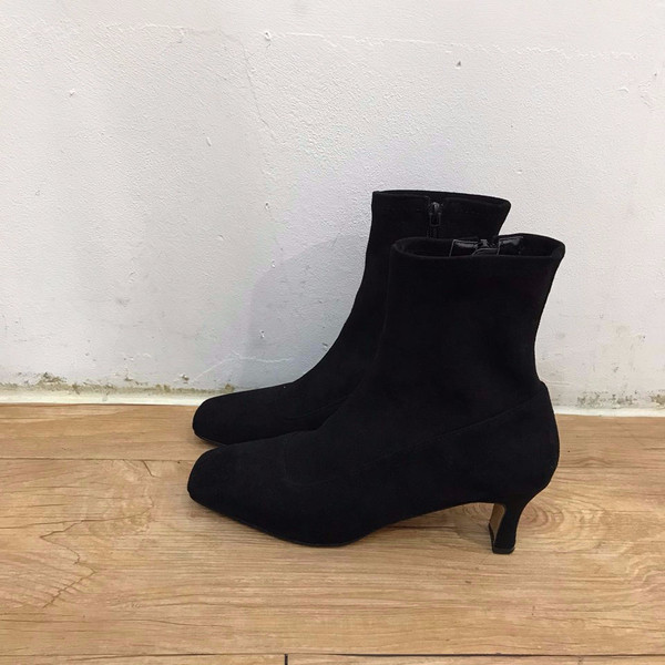 Suede angle boots 30s Women's high-class design