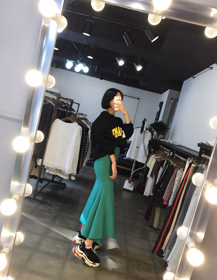 Long Mermaid Skirt 30 Women's Winter Easy-to-co