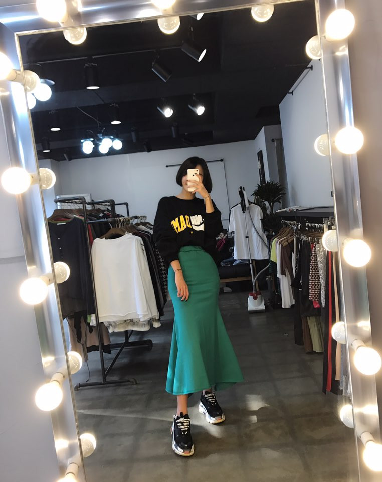 Long Mermaid Skirt 30 Women's Winter Easy-to-co