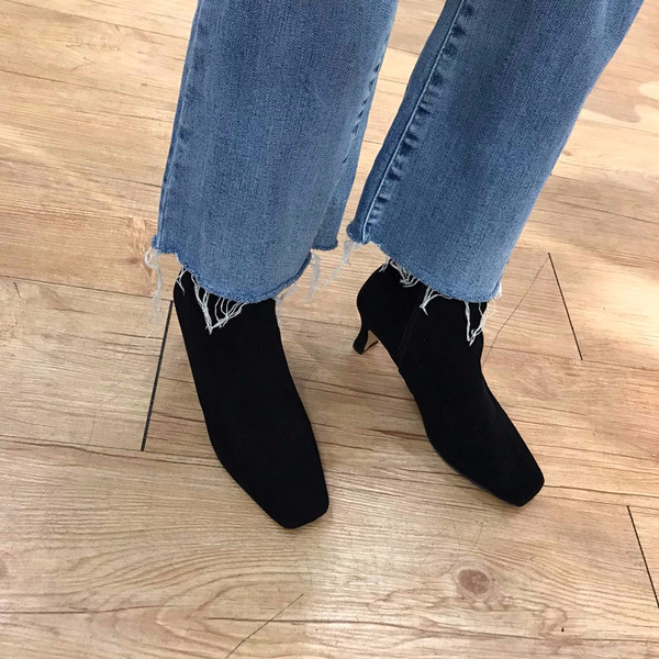 Suede angle boots 30s Women's high-class design