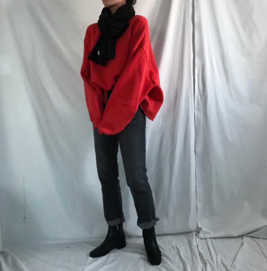 Wool Knit Muffler Women Men Unisex Basic Basic Win