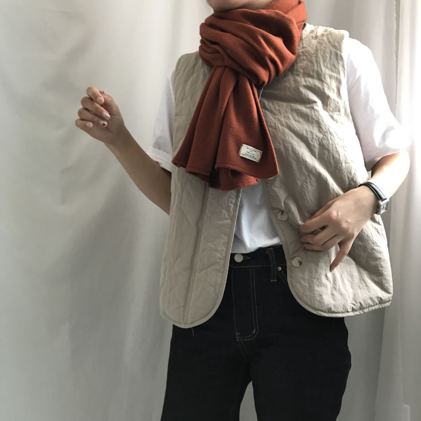 Wool Knit Muffler Women Men Unisex Basic Basic Win